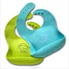 Always Sample Free BPA free silicone bandana bibs waterproof,silicone baby bib with catcher bib wholesale