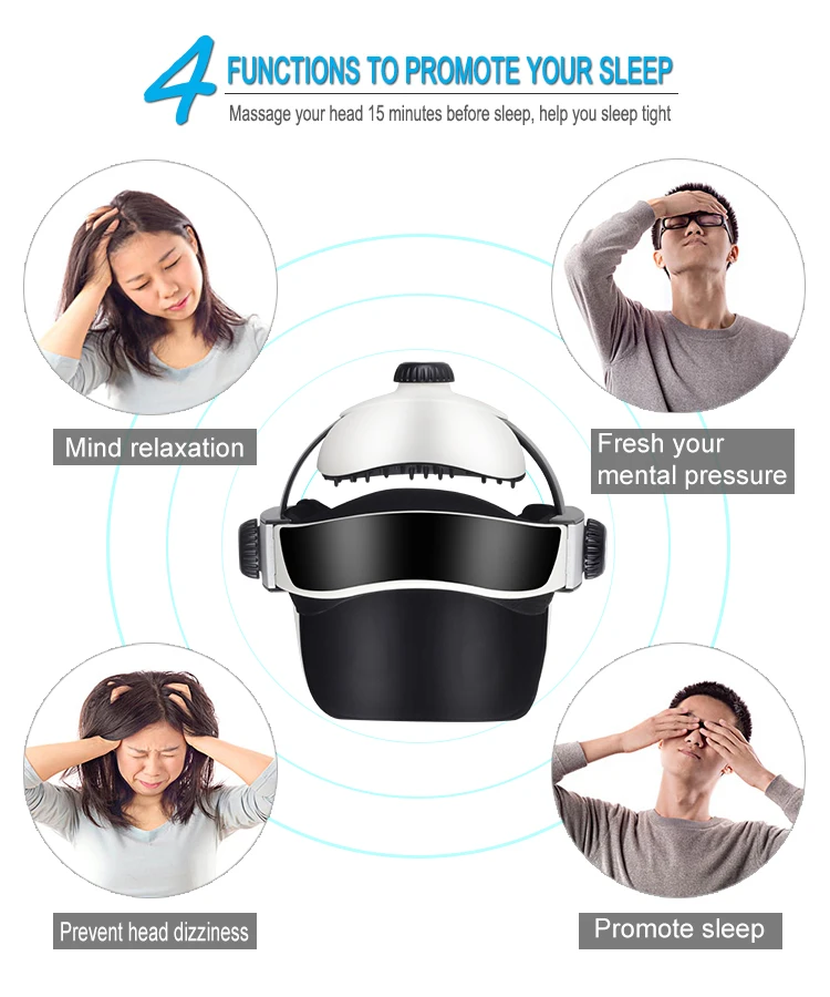 Head massage helmet dual vibrating electric automatic head massager