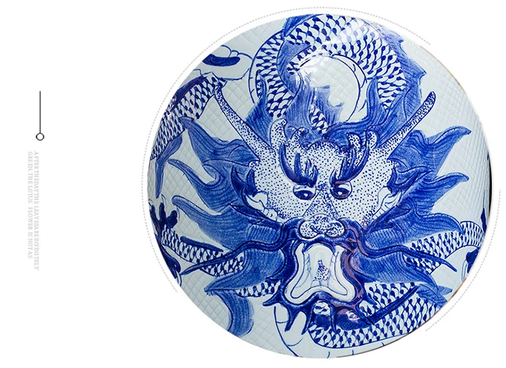 Hot sale graven antique big jingdezhen ceramic vase