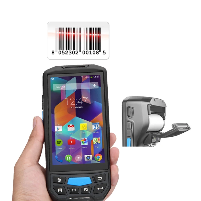 Android bar code reader qr code thermal printer 58mm with rfid smart card reader handheld device Bluetooth WiFi