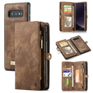 CaseMe Detachable Flip Wallet Phone Case With Card Slots for Samsung Galaxy S10 S10 Plus S9 S8 Plus S7 edge Case for iPhone 11
