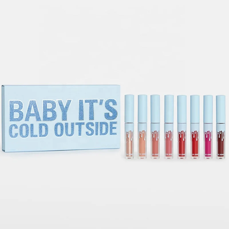 

Holiday Mini 8pcs Lip Set Christmas 2018 Collection Baby It's Cold Outside Cosmetics Lip Kit Liquid Lipstick, 8 colors