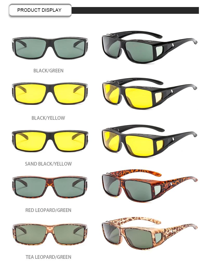 Dust-proof driving Night Vision Glasses driver Polarized Windproof Sunglasses Mirror yellow Goggles