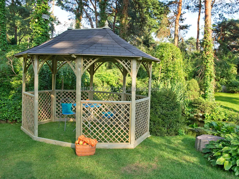 
Wooden Pavilion Gazebo Mozart. Timber Canopy 