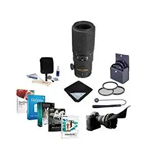 Nikon 200mm f/4D ED-IF AF Micro NIKKOR Lens - USA Warranty - Bundle with 62mm Filters & Pro Software