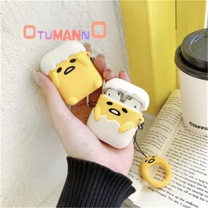 Cartoon silicone shockproof protective  airpods earphone case