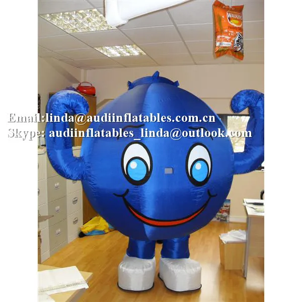 Adults Size. blue Inflatable Blueberry Fruit Costume decoration inflatable ...