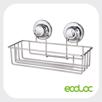 Ecoloc Bathroom Accessories Rack Buy Suction Cup Bathroom Rack With Suction Cup Chrome Wire Rack Product On Alibaba Com