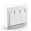 High Quality New Design SHARE Open Installation Wall Touch Switch Sochet Push Button 3 Gang 2 Way For Building 250V 16A