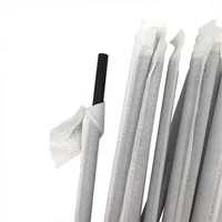 

Paper Wrapped Black Drinking Paper Straws