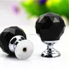 Cheap price different colors black crystal drawer knobs