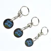 Custom Business Email Address Logo Metal Trolley Token Gold Keyring
