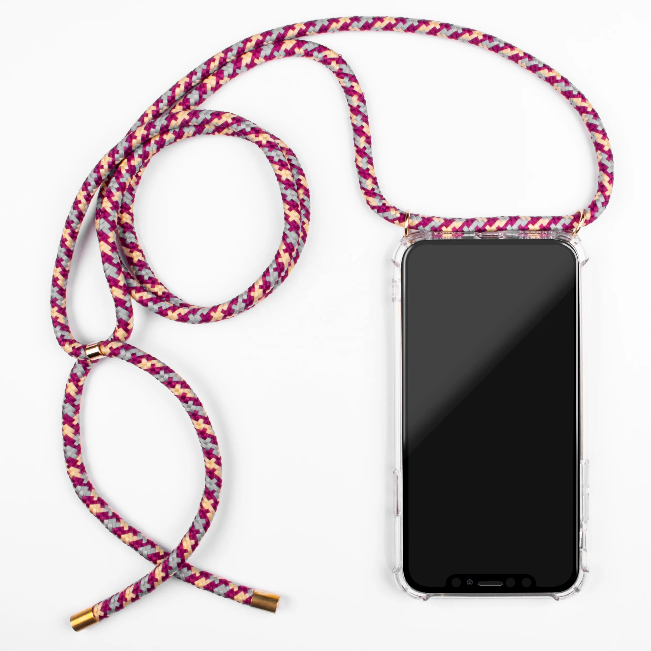 2019 New Design Transparent TPU Custom Made Case Necklace Phone Case For iPhone