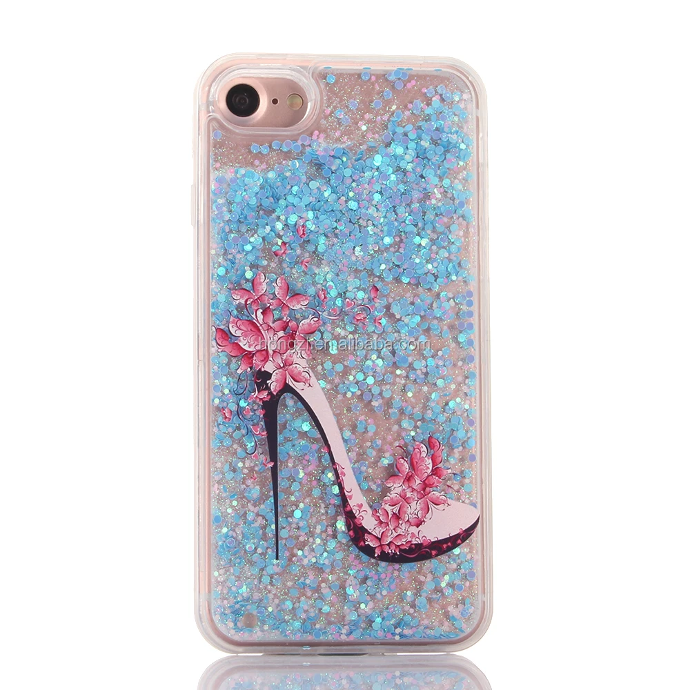 

Dynamic Liquid Bling Fashion High heel Shoes Quicksand capa Fundas Case for Samsung iphone 5 6 6 plus 7 7 plus, Pink,blue,purple,gold,red,green,rose,sliver