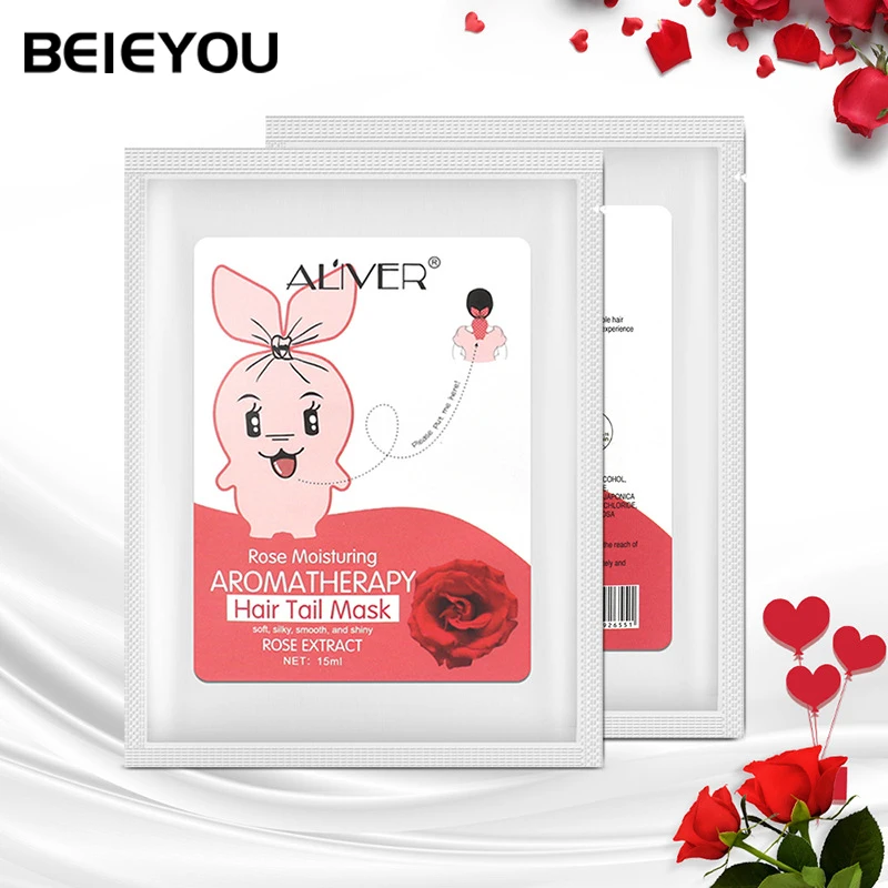 Beieyou Organic Nourishing Hair Mask Avoid Steamed Hair Tail Mask Rose Moisturizer Collagen Hair Tail Mask