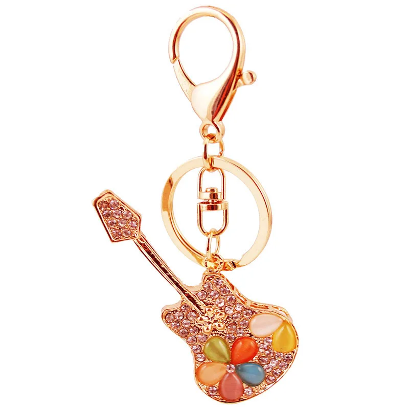 

Korean funny guitar shaped keychain for women