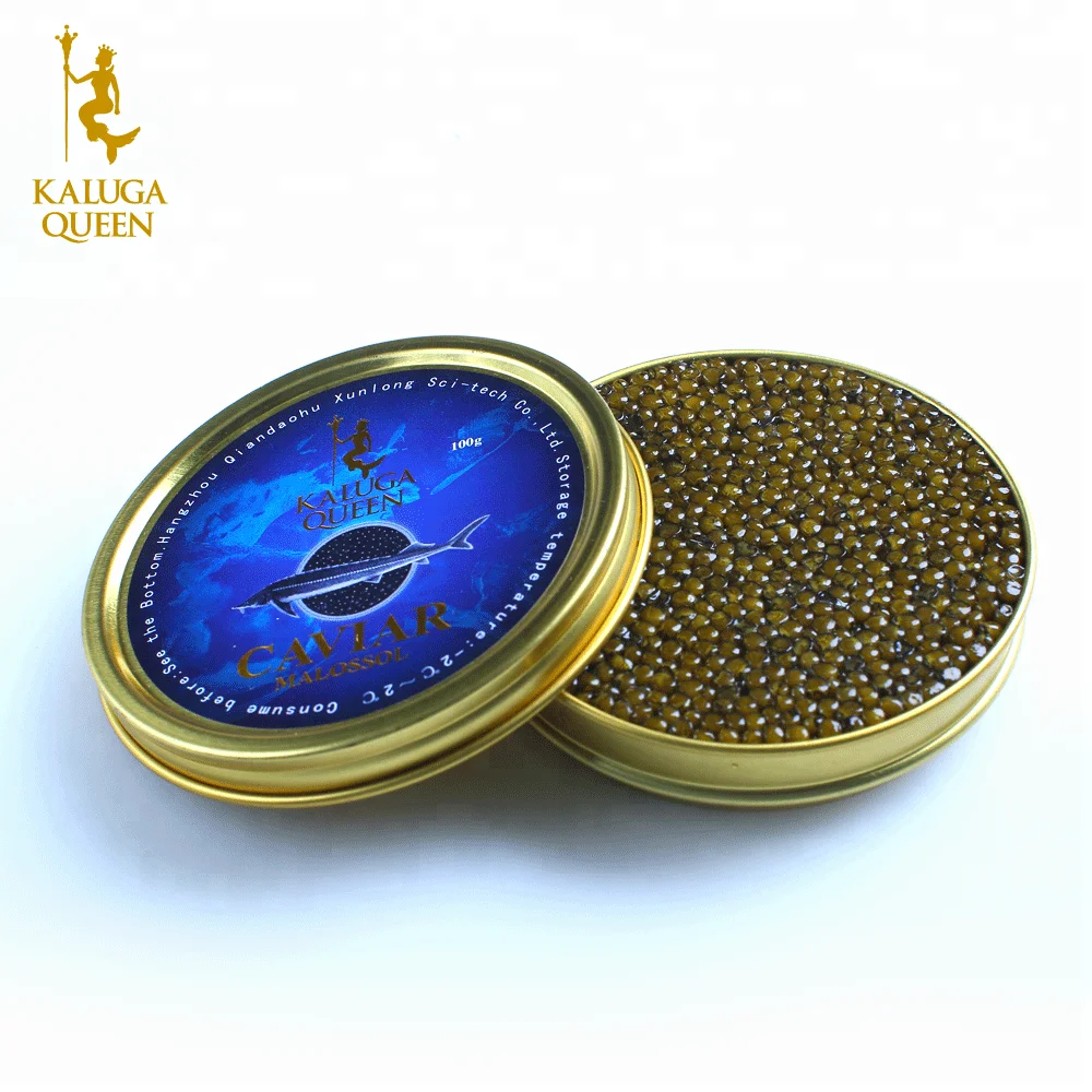 
Best sale Russian caviar tin made by dark gold caviar fish 