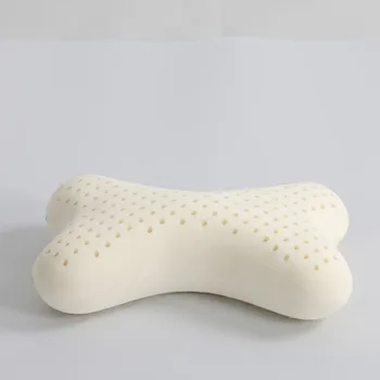 Natural Latex Neck Bone Shape Neck Pillow Head Rest Car Travel