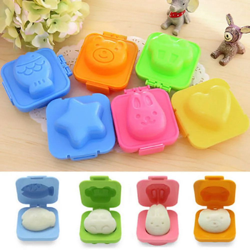 

6 Pcs Boiled Egg Sushi Rice Mold Mould Bento Maker Sandwich Cutter Moon Cake Decorating Decoration Kitchen Tools