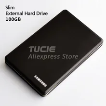 Free Shipping Slim Aluminum design HDD 2.5” External Hard Drive 100G Desktop and Laptop Portable Disk Plug and Play