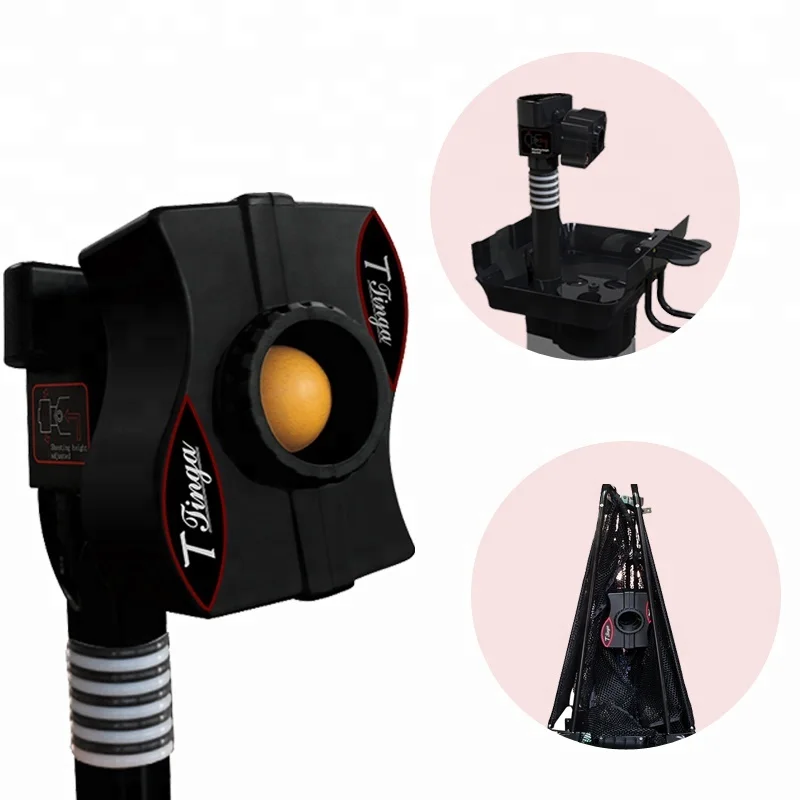 

PingPong Robots Automatic Ball Machine, Black / red