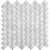 pure white marble mosaic 3D view exterior wall stone mosaic tile
