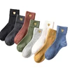 Socks Factory 2019 Trendy Spring Girl Cute Heart Embroidery Thermal Cotton Spring Socks