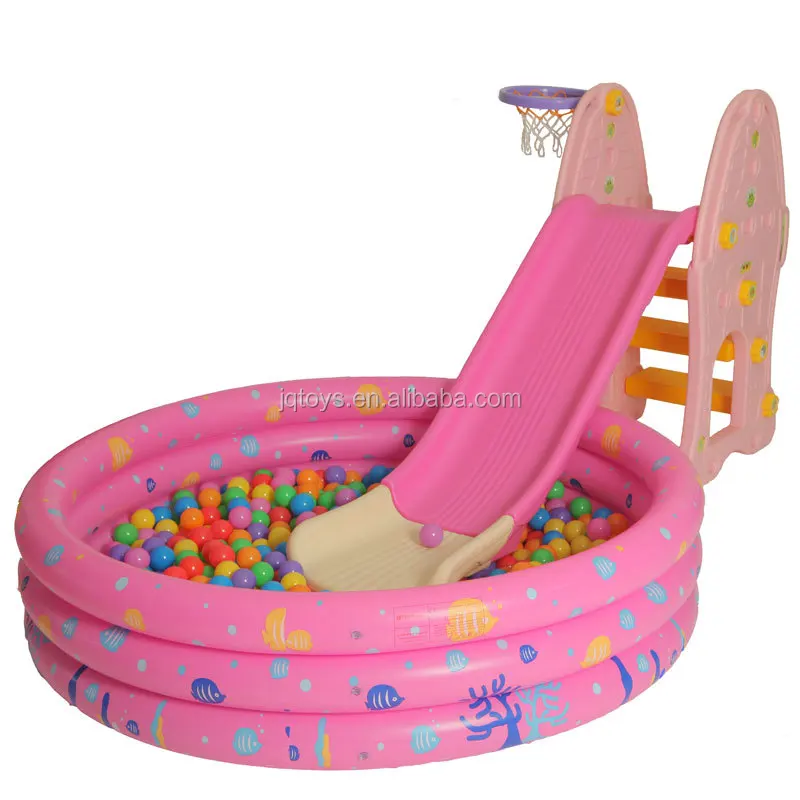 Newest Colored Plastic Indoor Slide Kids Toys Slide With Inflatable