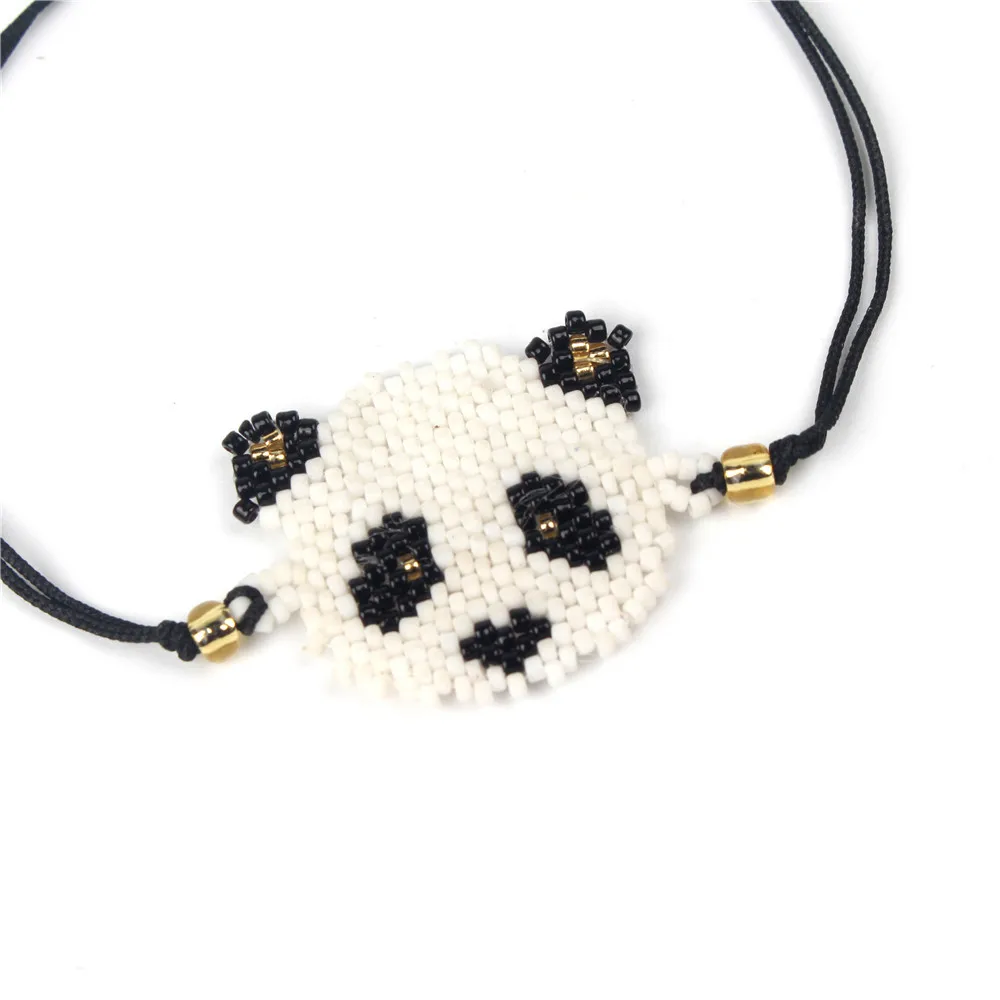 

lovely panda pattern handmade MIYUKI seed beads bracelet bangle woman, N/a