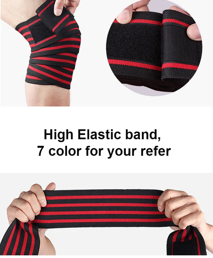 Amazon Adjustable Elastic Knee Wraps Nylon Training Wods Knee Support Gym Workout Knee Braces