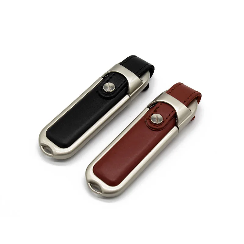 

Leather USB Flash Drives With Logo Printing 8GB 16GB Leather USB Memory
