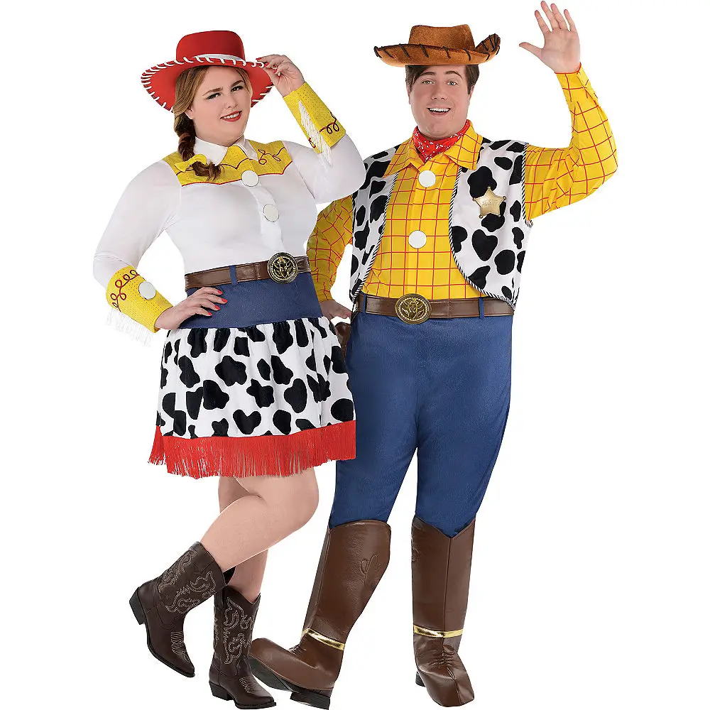 Plus Size Toy Story Movie Outfit Costumes Fat Adult Fancy Dress Couple Carn...