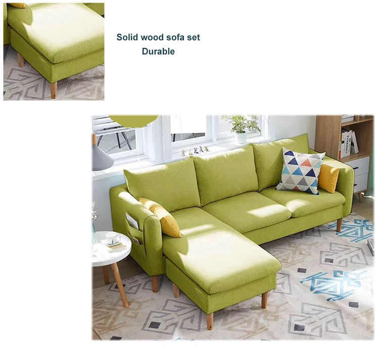China manufacture 3 seats and couch fabric modern european cheap sectional corner sofa