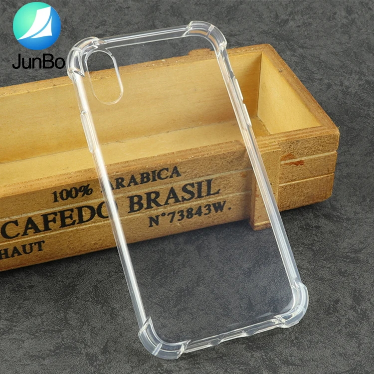 

Four corners round drop proof clear transparent soft tpu case for iphone x5.8 inch