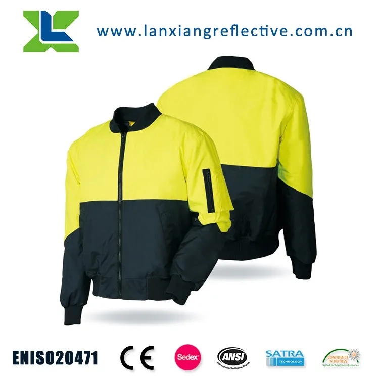 yellow security windbreaker