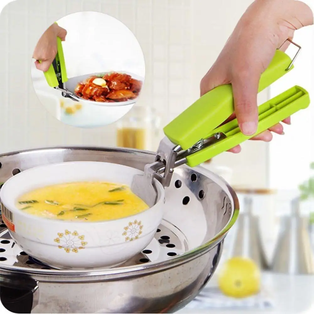 

Kitchen Stainless Steel Bowl Pot Pan Gripper Clip for Hot Dish Plate Bowl Clip