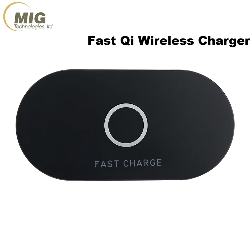 

Free shipping LED slim Qi wireless charger for samsung S6 portable 9V fast wireless charging pad for iphone 7 phone charger