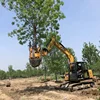 Tree transplanting machine tree moving