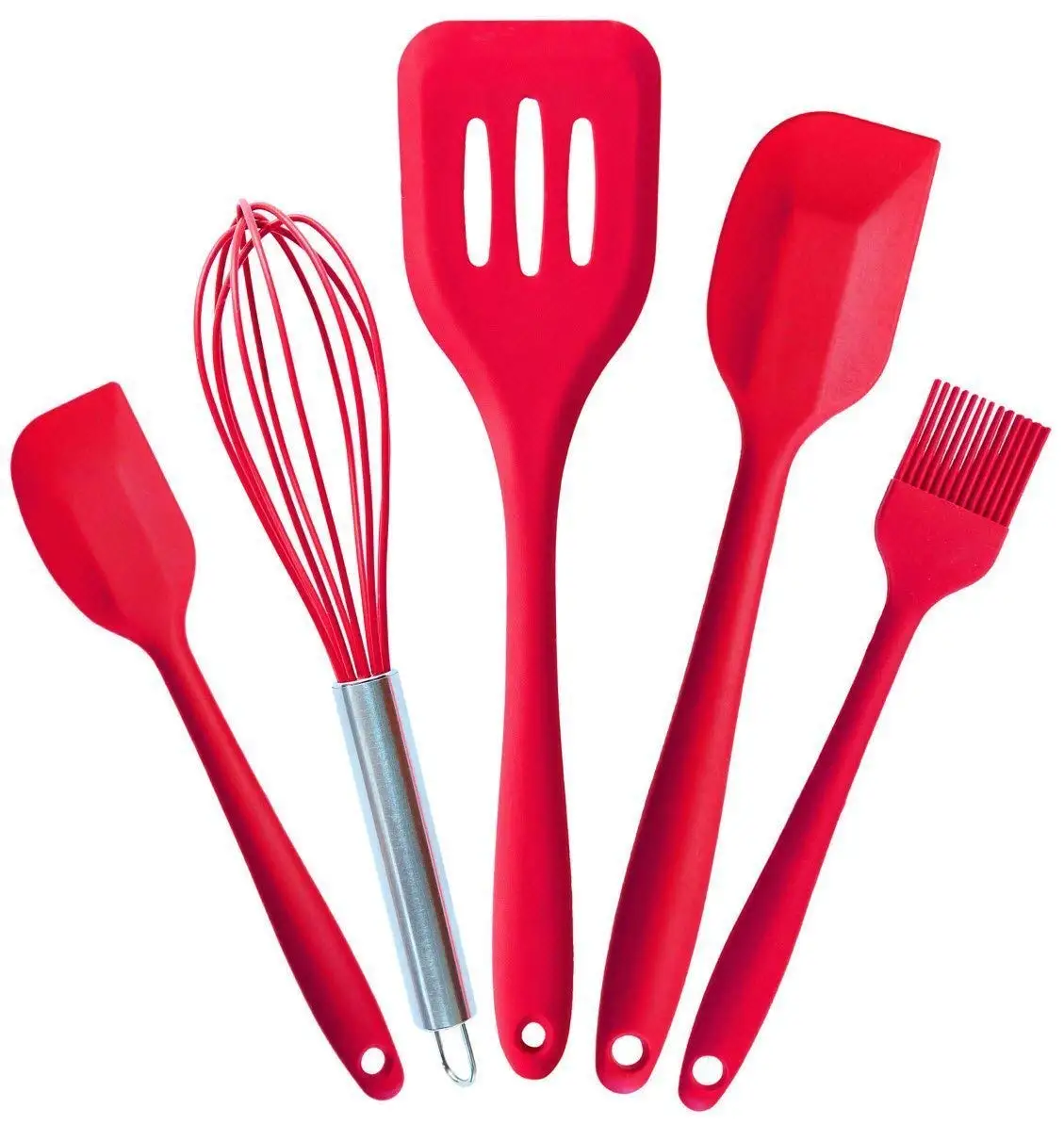 Kxtffeect 4Pcs Silicone Cake Cream Butter Spatula Random Color Butter Smooth Flat Scraper Spreader