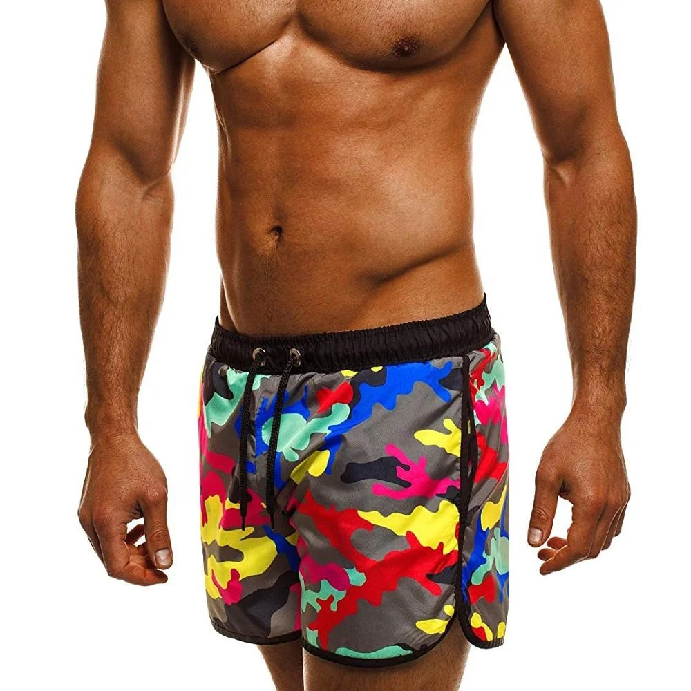 

Low MOQ hot sales summer camo beach shorts mens