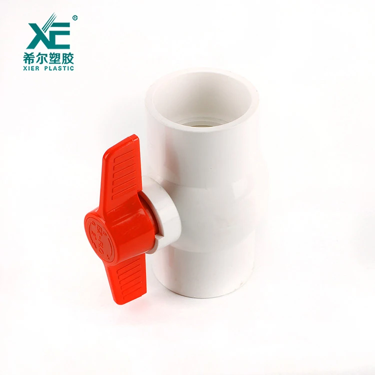 Provide sample 1'' red butterfly handle pvc compact italy ball valve