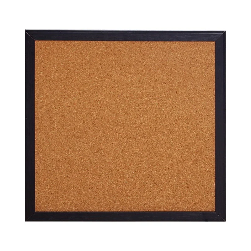 
30*30 CM Single Sided Bulletin Cork roll Tiles Soft Pin Notice Memo Cork Board In Wooden Frame with Black Color  (60821055094)