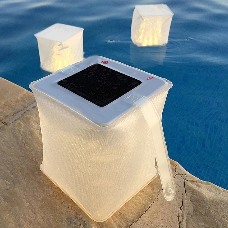outdoor collapsible LED solar Inflatable light folding 100 waterproof 2-in-1 Phone Charger battery camping Lanterns