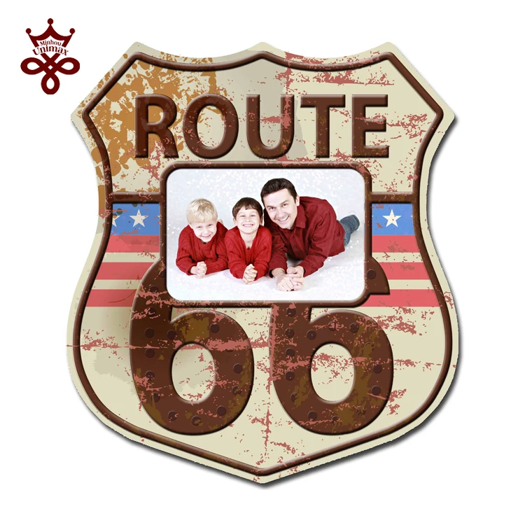 
New Creative Route 66 Photo Frame Design For Kitchen Garden Decoration 
