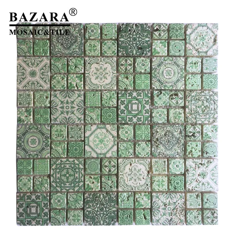 Foshan Supplier Thickness 8mm Moroccan Style Yellow Stone Mosaic Tile