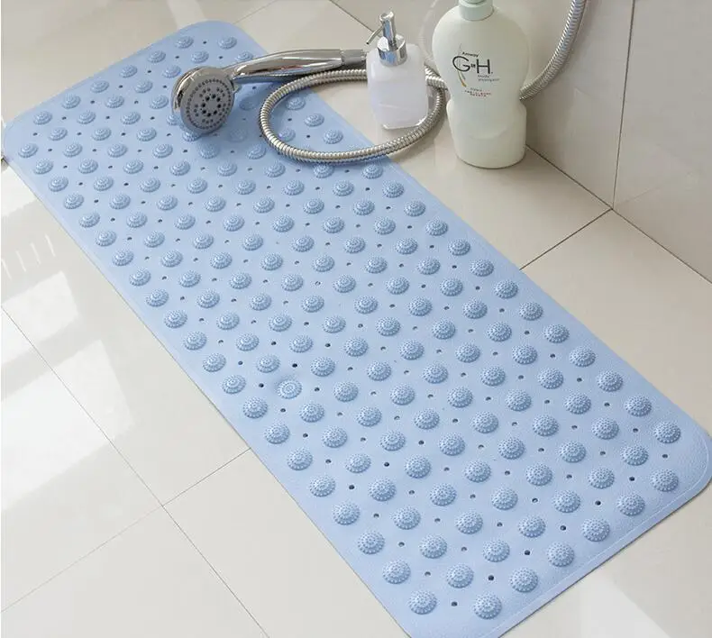 

non slip bath mat ecofriendly plastic anti mildew shower tub mat, White blue pink clear