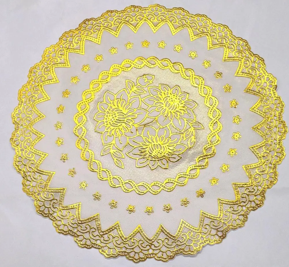 30cm Round Gold Lace Placemat Design Summary Buy Round Lace Placemats
