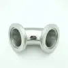 ISO 63 80 100 160 welding stainless steel 90 degree flange elbow for vacuum pipe fitting replacement