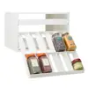 White Chef's Edition Spice Rack 30-Bottle Spice Organizer with Universal Drawers