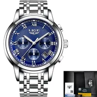 

LIGE Brand Waterproof Casual Sport Men Quartz Watch Day Date Luxury With Stainless Steel Wrist watch